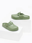 Clogs ανατομικά με μικρό τοκά Plakton 761539 - Χακί - thefashionproject.gr - Plakton
