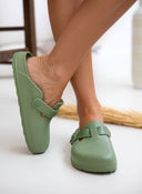 Clogs ανατομικά με μικρό τοκά Plakton 761539 - Χακί - thefashionproject.gr - Plakton
