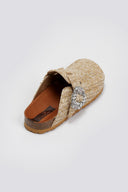 Clogs από ψάθα με πέτρες Take me