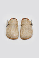 Clogs από ψάθα με πέτρες Take me