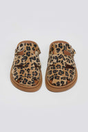 Clogs δερμάτινα με ponyskin και print Estil