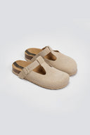 Clogs δερμάτινα με σχέδιο Take me