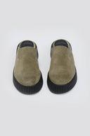 Clogs καστόρινα flatforms Iris - Λαδί - thefashionproject.gr - IRIS