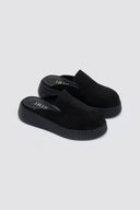 Clogs καστόρινα flatforms Iris - Μαύρο - thefashionproject.gr - IRIS