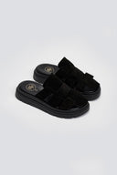 Clogs καστόρινα flatforms Tfp - Μαύρο - thefashionproject.gr - TFP