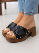 Clogs με τρουκς στη σόλα - Μαύρο - thefashionproject.gr - The Fashion Project