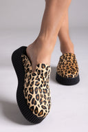 Clogs ponyskin flatforms με print Iris 