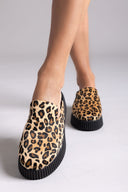 Clogs ponyskin flatforms με print Iris 