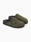 Clogs suede με ανατομικό πάτο - Λαδί - thefashionproject.gr - The Fashion Project