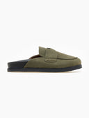 Clogs suede με ανατομικό πάτο - Λαδί - thefashionproject.gr - The Fashion Project