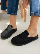 Clogs suede με ανατομικό πάτο - Μαύρο - thefashionproject.gr - The Fashion Project