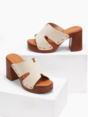 Clogs suede με τρουκς ERYNN - Μπεζ - thefashionproject.gr - ERYNN