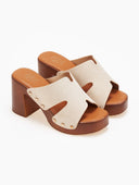 Clogs suede με τρουκς ERYNN - Μπεζ - thefashionproject.gr - ERYNN