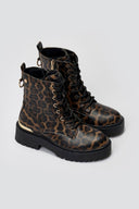 Combat boots με patern Xti 144391 - Leopard - thefashionproject.gr - Xti Footwear