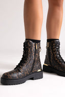 Combat boots με patern Xti 144391 - Leopard - thefashionproject.gr - Xti Footwear