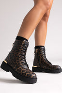 Combat boots με patern Xti 144391 - Leopard - thefashionproject.gr - Xti Footwear