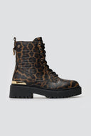 Combat boots με patern Xti 144391 - Leopard - thefashionproject.gr - Xti Footwear