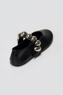 Corina Mary Janes with Metallic Details - Black Matte - thefashionproject.gr - CORINA