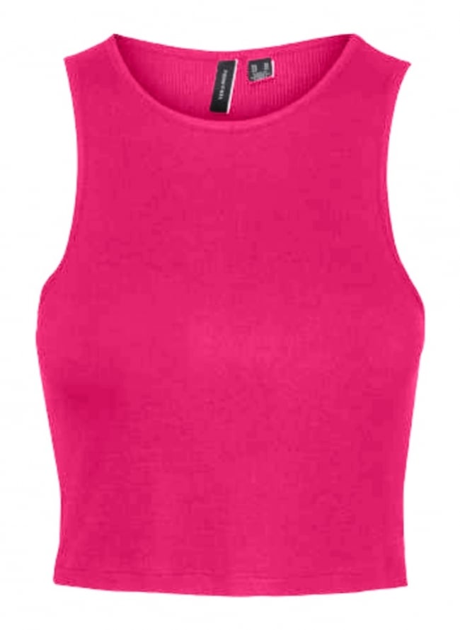 Crop top αμάνικο ριπ Vero Moda 10298664