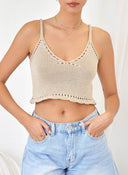 Crop top crochet με ιδιαίτερη πλάτη