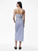 Crop top denim με ρίγες PIECES 17146794