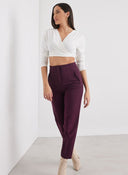 Crop top κρουαζέ Noobass 01 - 111 - Λευκό - thefashionproject.gr - Noobass