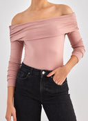 Crop top μακρυμάνικο strapless
