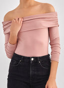 Crop top μακρυμάνικο strapless