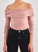 Crop top μακρυμάνικο strapless