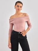 Crop top μακρυμάνικο strapless