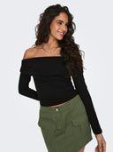 Crop top μακρυμάνικο strapless ONLY 15336324