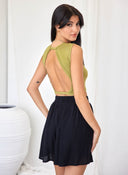 Crop top με ανοιχτή πλάτη Noobass 02 - 57 - Lime - thefashionproject.gr - Noobass