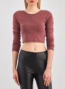 Crop top με ανοιχτή πλάτη ONLY 15264721 - Σάπιο μήλο - thefashionproject.gr - ONLY