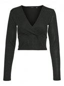 Crop top με glitter στην ύφανση Vero Moda 10316740