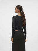 Crop top με glitter στην ύφανση Vero Moda 10316740