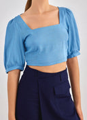 Crop top με λινό ONLY 15314288