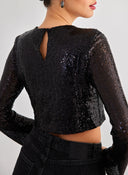 Crop top με παγιέτες Vero Moda 10305497