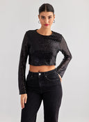 Crop top με παγιέτες Vero Moda 10305497