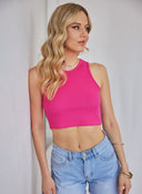 Crop top αμάνικο ριπ Vero Moda 10298664