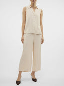 Culotte ψηλόμεση με λάστιχο Vero moda 10321626 - Μπεζ - thefashionproject.gr - VERO MODA