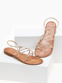 Σανδάλια δερμάτινα με λεπτά λουράκια Iris Sandals
