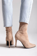 ERYNN Pointed Suede Stretch Ankle Boots - Taupe Suede - thefashionproject.gr - ERYNN