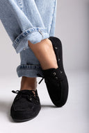 ERYNN Suede Loafers with Bow - Black Suede - thefashionproject.gr - ERYNN