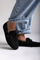 ERYNN Suede Loafers with Bow - Black Suede - thefashionproject.gr - ERYNN