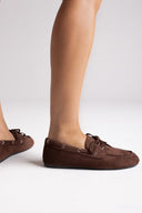 ERYNN Suede Loafers with Bow - Brown Suede - thefashionproject.gr - ERYNN