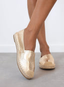 Εσπαντρίγιες με εξωτερική ραφή Erynn - Χρυσό - thefashionproject.gr - ERYNN