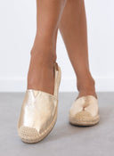 Εσπαντρίγιες με εξωτερική ραφή Erynn - Χρυσό - thefashionproject.gr - ERYNN
