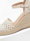 Εσπαντρίγιες platform με πλεκτό σχέδιο Xti 140959 - Μπεζ - thefashionproject.gr - Xti Footwear