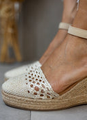 Εσπαντρίγιες platform με πλεκτό σχέδιο Xti 140959 - Μπεζ - thefashionproject.gr - Xti Footwear