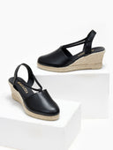 Εσπαντρίγιες platforms δερμάτινες Ragazza 0672 - Μαύρο - thefashionproject.gr - RAGAZZA